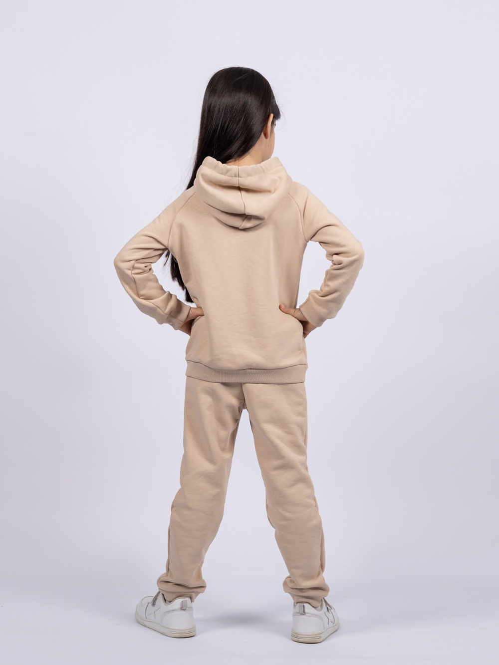 311-КП. Свитшот с капюшоном + Штаны, хлопок 65%, 35% ПЭ, 3-х нитка ( без начеса) капучино 80,86,92