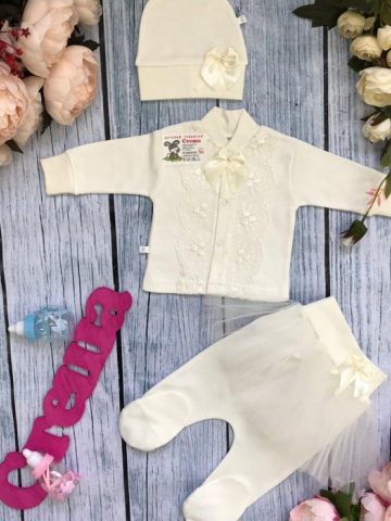 Купить оптом 172. Костюм 3-х предметник "юбка" , хлопок 100 % интерлок в Череповце