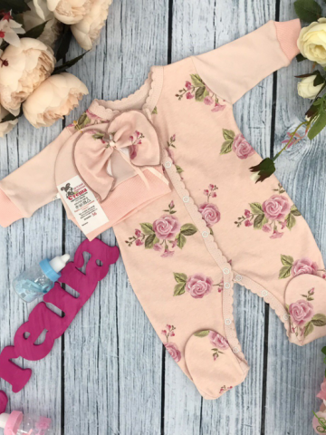 Купить оптом 222. Комбинезон "Роза", хлопок 100 % интерлок в Череповце