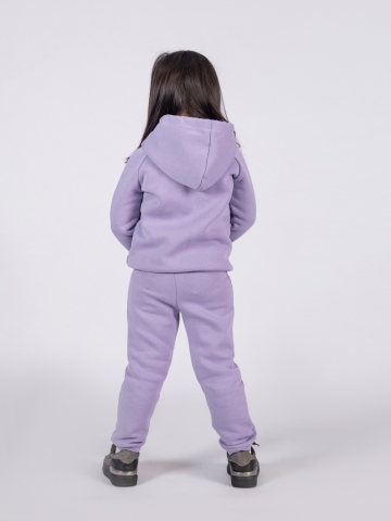 296-СР. Свитшот с капюшоном  + Штаны, хлопок 65%, 35% ПЭ, 3-х нитка (начес) сирень 98,104,110,116