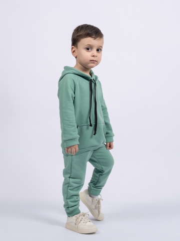 Купить оптом 311-Х. Свитшот с капюшоном + Штаны, хлопок 65%, 35% ПЭ, 3-х нитка ( без начеса) хаки 122,128,134,140 в Череповце