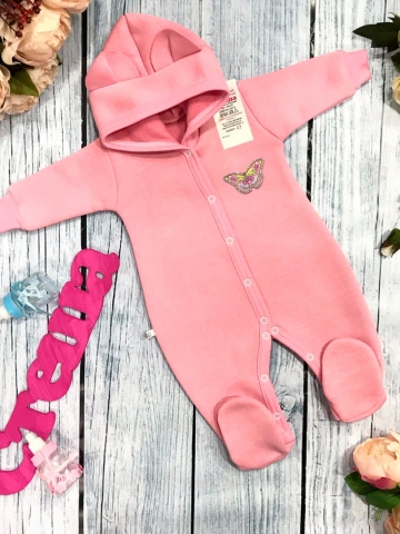 Купить оптом 145. Комбинезон ясельный, хлопок 65%, 35% ПЭ, футер 3-х нитка с начёсом 62.68,74 в Череповце