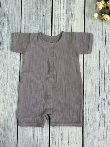 Купить оптом 345-СЕР. Песочник  из муслина, хлопок 100%, р 62,68,74,80 серый в Череповце